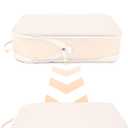 Ceneda 7 Set Compression Packing Cubes for Travel, Luggage Organizer Bags Suitcase Organizer for Travel Essentials, Packing Cubes for Suitcase, Handle Storage Bags Set (Beige)