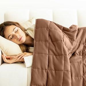 Luna Luxe Cotton Weighted Blankets for Kids & Adults - Soft Blanket Back to School Dorm Room Essentials - 100% Oeko-Tex All-Season Travel (Queen | 60" x 80" | 20 lbs, Dark Grey)