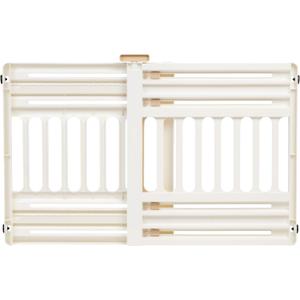 IRIS USA 24"-39" Dog Gate, Adjustable Indoor Pet Barrier, Pet Gate for Puppy, Small Dog, Cat, Easy Twist-to-Lock for Doorways & Stairs, Portable, Expandable, 25" Tall, White (1 Pack)