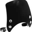 HDBUBALUS Motorcycle Windshield Windscreen,1.57‘’ Fork Mount 5.9‘’ Round-Headlight For Harley Sportster 883 XL883 1200 Custom XL1200 Low（Black）