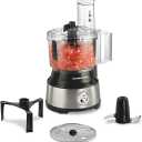 Hamilton Beach Food Processor & Vegetable Chopper for Slicing, Shredding, Mincing, and Puree, 10 Cups + Easy Clean Bowl Scraper, Black and Stainless Steel (70730)