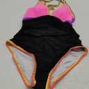popvil One Piece Swimsuit 2025 Tummy Control Women Bathing Suit Shapewear Swimsuits Slimming Neon Cute Tie Back Swimwear (Medium, Black3)