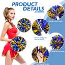 4Pcs Metallic Cheerleading Pom Poms, Creatiee 2 Pair Cheerleader Cheering Squad Pompoms for School Sports Dance Games Team Spirit Cheer