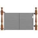 Upgraded Retractable Baby Gates for Stairs & Banister, Mesh Dog Gate Indoor, Extends to 55" Wide 33" Tall, Child Safety Gate for Stairway, Banister & Wall Mount (Gray)