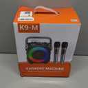 Karaoke Machine, Portable Bluetooth Speaker with 2 Wireless Microphones for Adults & Kids with Lights, Karaoke Microphone with PA System Supports USB/TF/REC/FM/AUX for Home Party Home System Packages