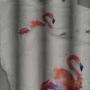 2 x Pink Flamingo Bird Watercolor Artwork T-Shirt, Medium