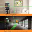 CIGMAN 3D Laser Level with Tripod,Remote Control,Compact Design,4000mAh Battery,Rotary Base,3x360Self-Leveling Green Laser Leveler for Picture Hanging and DIY Projects