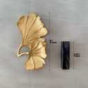 Metal Jewelry Dish, Small Leaf Shaped Ring Holder Jewelry Organizer, Trinket Dish Vanity Tray for Dresser Christmas Birthday Wedding Gifts 2-Tier Ginkgo-Gold