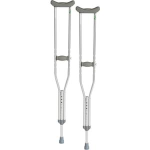 Hugo Mobility Adjustable Crutches for Walking, Tall Adult Walking Crutches, Comfortable Lightweight Crutches with Underarm Pad and Hand Grip,  Youth (Pack of 2)