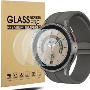 Suoman 4-Pack Screen Protector for Samsung Galaxy Watch 5 Pro 45mm, [Anti-Scratch] 2.5D 9H Hardness Ultra-Thin Tempered Glass Screen Protective Film