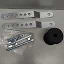 TENGBASE Marine Keel Roller, Adjustable Roller Bracket Assembles, 4 Rubber Keel Roller for Boat Trailer