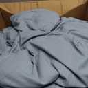 Bedsure Full Comforter Set Mineral Blue - Bed in a Bag Full Size Bedding Set 7 Pieces, GentleSoft Pintuck Bed Set Gift for Family, Pinch Pleat All Season Comforter with Sheets, Pillowcases & Shams