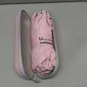 BAODINI Travel Essentials Mini Umbrella for Purse With Case Small Compact UV Sun Protection Lightweight Tiny Pocket Manual Open Close Umbrella for Women Kids and Men Fit Purse Backpack (C-1-Coral Pink & Silver)