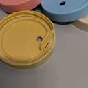 Grow Forward Bamboo Kids Cups with Lids and Straws - 10oz Drinking Cups for Kids with Childproof Twist Lids & Silicone Straws - Eco Friendly, BPA Free, Non Toxic & Dishwasher Safe - Paradise