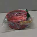 Ceramic Fruit Berry Basket with Detachable Wooden Handle Candy Dish Christmas Decorations Ornaments Decorative Bowl Home Kitchen & Dining Table Office Decor(Red)