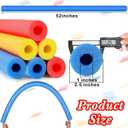 Hanaive 6 Pack Pool Noodles Swimming Floating Foam Tube 52 Inch Hollow Swim Noodles Bulk Floats Heavy Duty for Swimming Decoration Craft Projects Multi-Purpose