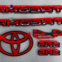 Emblem Overlays 6Pcs Compatible with 2016-2023 ABS Plastic Badge Emblems Overlay 0429 with Strong Adhesive Matte Black