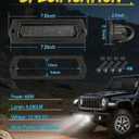 Flush Mount LED Pods with Wiring Harness Kit, 2PCS 6 Inch 120W Diffusion Beam Grill Lights Trailer Reverse Lights Off Road Lights Flush Mount Fog Lights Rear Bumper Pod Lights for Truck Pickup ATV UTV
