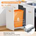 Pull Out Trash Can Under Cabinet with Soft-Close Slides,Garbage Can Not Included,Heavy Duty Under Sink Trash Can Kit for Kitchen, Requires Minimum Cabinets Opening 12" W X 18" D