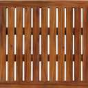 Acacia Wood Shower Mat 21x21 Inches by Demigo, Luxury Bath Mat Non Slip for Bathroom Bathtub Shower Spa Garden Home, Wooden Floor Mat Square Large for Outdoor and Indoor (Brown)