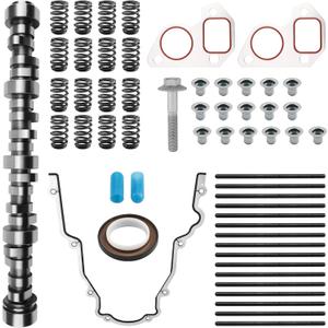 Sloppy Stage 2 Camshaft Kit With Timing Gasket Set, Compatible with 1999-2013 Chevrolet Silverado Tahoe Suburban GMC Sierra Yukon Pontiac G8 Gen 3/4 LS 4.8 5.3 5.7 6.0 6.2 LS1 LS6 LS2 LQ4 LQ9 Engine