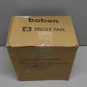 BOBEN Magnetic Wood Stove Fan with Thermometer, Heat Powered Fireplace Fan for Wood Burning Stove, 5 Blades Silent Thermal Fan with Magnetic Base and Temperature Protection