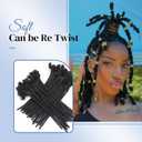12 inch Loc Extensions Human Hair, 50 Strands Permanent Dreadlock Extensions Human Hair 0.4cm Width 100% Full Handmade Dreads Can Be Dyed and Bleached (Black)