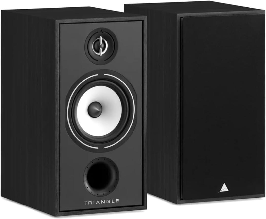 triangle Borea BR04 Bookshelf Speakers Pair - High Fidelity - 2-Way - 25mm EFS Silk Dome Tweeter with Waveguide (Black Ash)
