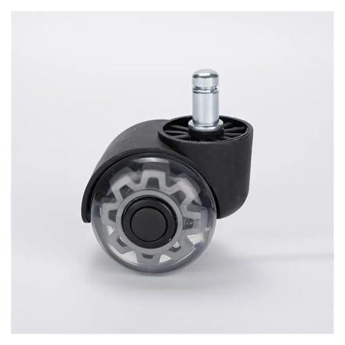 1 Pack 2 Inch Office Chair Casters Swivel Rubber Soft Safety Rollers PU Transparent Furniture(Gray-Transparent)