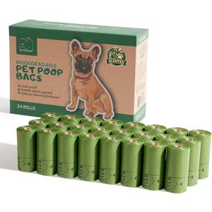 ATIFBOP Biodegradable Dog Poop Bags Rolls 360 Count Scented, Leak Proof and Extra Thick Waste Bag Refill (Scented)
