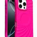 ORNARTO Vortuxe for iPhone 16 Pro Max Case 6.9" | 2X MIL-STD Drop Protection | Compatible with MagSafe | Sleek Aesthetic Liquid Silicone Phone Cover - Hot Pink