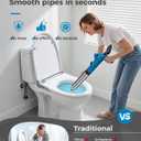 BOTEMY High Pressure Toilet Plunger & Drain Auger with Real-Time Gauge, Heavy-Duty Air Unclogger for Toilets, Sinks & Drains