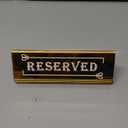 Clonivent 12 PCS Reserved Table Signs, Acrylic Gold Reserve Sign for Wedding, Waterproof Double-Sided Reserved Seating Signs for Restaurant Party & Private Events (Gold)