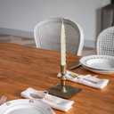 Beeswax Taper Candles Set of 3,Spiral Taper Candle Dripless Short Candle Sticks for Dinner Wedding Party Christmas Home Decorations - 7 inch in Height- Off White