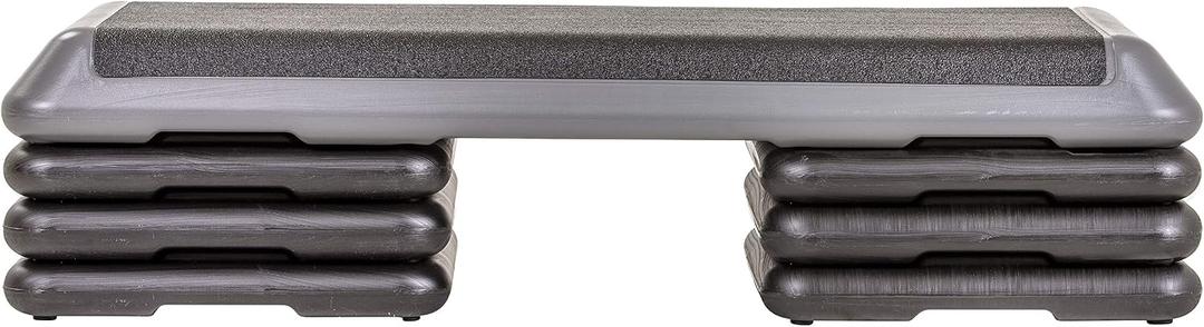 The Original STEP Exercise Step Platform, Health Club Size Stepper for Exercise at Home with 4 Stackable Risers for Height Adjustments