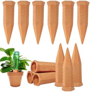 Plant Watering Spikes 8 Pack,Terracotta Plant Watering Spikes Wine Bottle Automatic Plant Waterer for Watering Indoor and Outdoor Plants While on Vacation - Plant Perfect Self-Watering Device