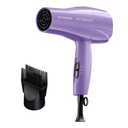 1875 Ceramic Hair Dryer, Powerful Fast Drying, Multi-Setting with Comb Attachment, Additional Detangler Included, Slide Bar Switch, Compact for Home & Travel (Purple)