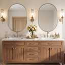 ANDY STAR 24"x36" Champagne Bronze Oval Bathroom Mirror for Wall,Pill-Shape