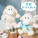 Poen 10 Pcs Lamb Stuffed Animal Sheep Plush Toys 11 Inch Little Lamb Plushy Cute Stuffed Animal Doll White Sheep Toys Huggable Toys Gift for Christmas Easter, Little Ones, Friends, Birthday, Gifts