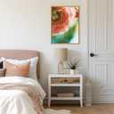Kate and Laurel Sylvie Light Side Framed Canvas Wall Art by Alicia Bock; 18x24 Natural; Close-Up Flower Photography Art for Wall