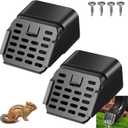 2"x3" 2 Pack Gutter Downspout Extensions Gutter Downspouts Downspout Diverter Outlet Filter and Leaf Guard for Bottom of Downspouts Extender Black