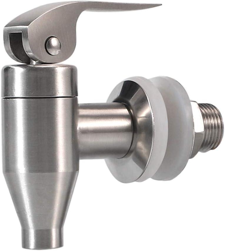 Stainless Steel Beverage Water Drink Dispenser Durable Replacement Push Style Spigot Faucet Food Grade Polished Finished (Type1)