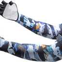 3 x Sports Compression Arm Sleeves for Youth Teens Sun Protection Sleeves for Baseball Golf Volleyball Basketball (Deep-sea Hunting)