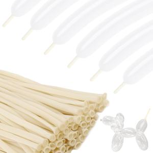 260 Balloons - Clear Long Balloons for Tying Balloon Arch | 100Pcs Skinny Stretchy Tie Balloons for Animal Making, Twisting, Attaching & Long Balloon Tying