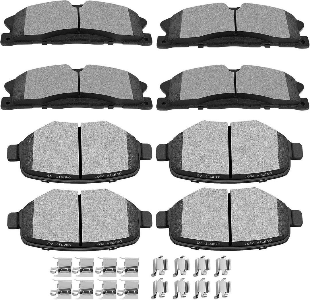 SCITOO D1611 D1377 Front Rear Ceramic Brake Pads Sets Fit For Ford For Explorer 2013-2019,For Ford For Flex 2013-2017,For Lincoln MKT 2013-2019