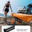 VEVOR 300lbs Kayak Cart, All-Terrain Super Duty Trolley Cart, Canoe Cart Dolly with 15-inch No-Flat Solid Rubber Tires and Kickstand, Quickly Assembles & Disassembles, for Kayaks, Canoes, Paddleboards