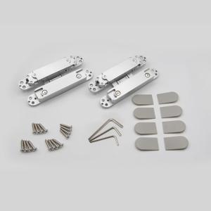 2 Heavy Duty Hidden Door Invisible Concealed Hinge 180 Degree Swing Heavy Duty Zinc Alloy for Your Interior or Exterior Door Make Your Door Way More Structure and Secure (Clear)