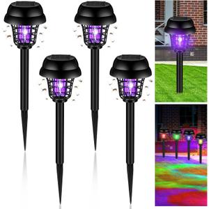 Qualirey 4 Pcs Solar Bug Zapper Waterproof Outdoor Mosquito Zapper Mosquito Killer and Lighting Repellent Lamp for Indoor Outdoor Use Garden Patio Qualirey 4 Pcs Solar Bug Zapper Waterproof Outdoor Mosquito Zapper Mosquito Killer and Lighting Repellent Lamp for Indoor Outdoor Use Garden Patio