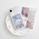 2 x NITITOP Compatible with iPhone 16e Case with Card Holder Clear Cute Line Rose Floral Flowers for Women Girls Soft TPU Wallet Shockproof Protective Cover - White