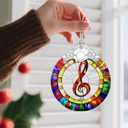Musical Ornament, Stained Glass Christmas Decorations, Christmas Ornaments for Tree, Holiday Ornament, Gifts for Musical Lovers, Holiday Party Gifts, Gift Ideas & Xmas Gift